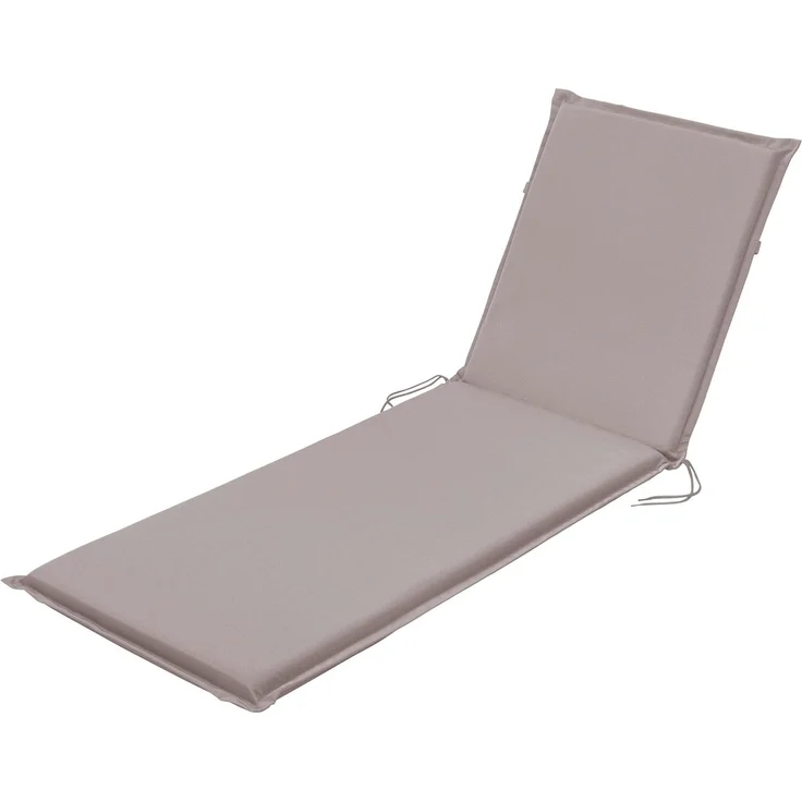Traumnacht Komfort Liegenauflage Outdoor taupe mit abnehmbarem Bezug, 190 x 58 x 6 cm, Öko-Tex zertifiziert, produziert nach deutschem Qualitätsstandard – Bild 1