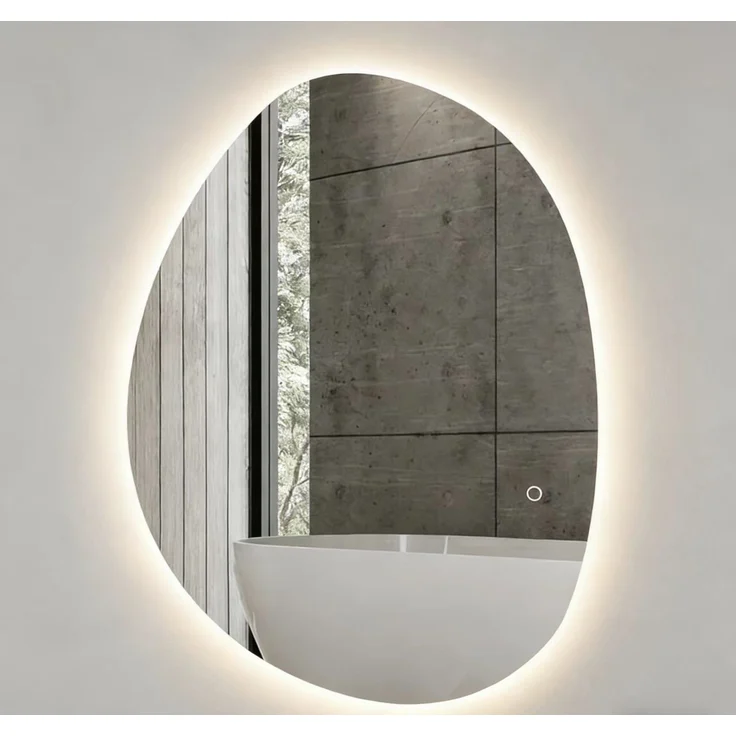 Badezimmerspiegel 80 x 5 x 60 cm, silberfarben, mit dimmbarer LED-Beleuchtung und Antibeschlagfunktion – Bild 5