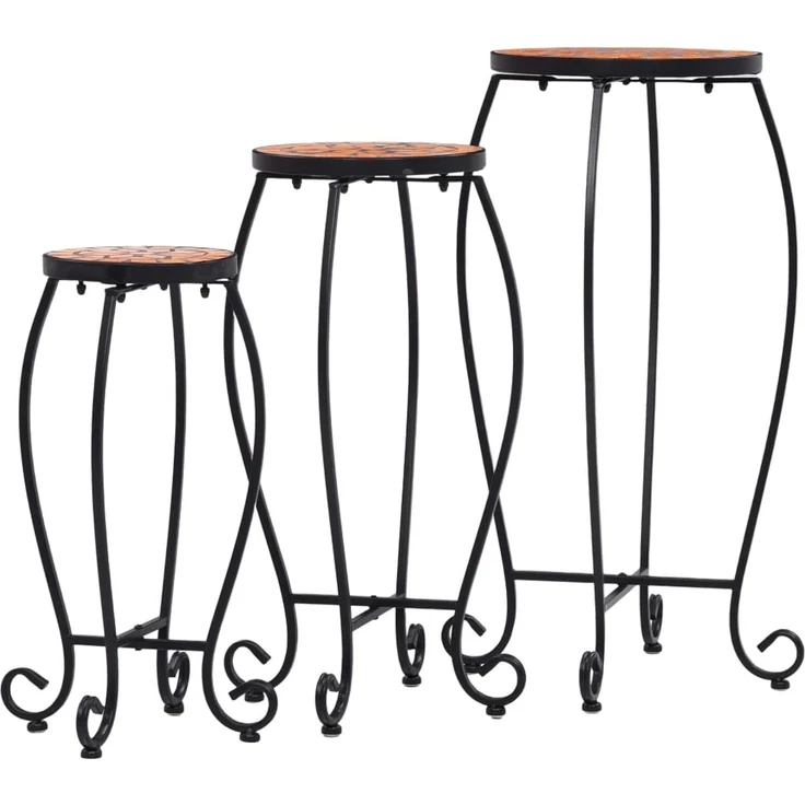 vidaXL Mosaiktische 3 Stk. Keramik Terracotta 46701 – Bild 2