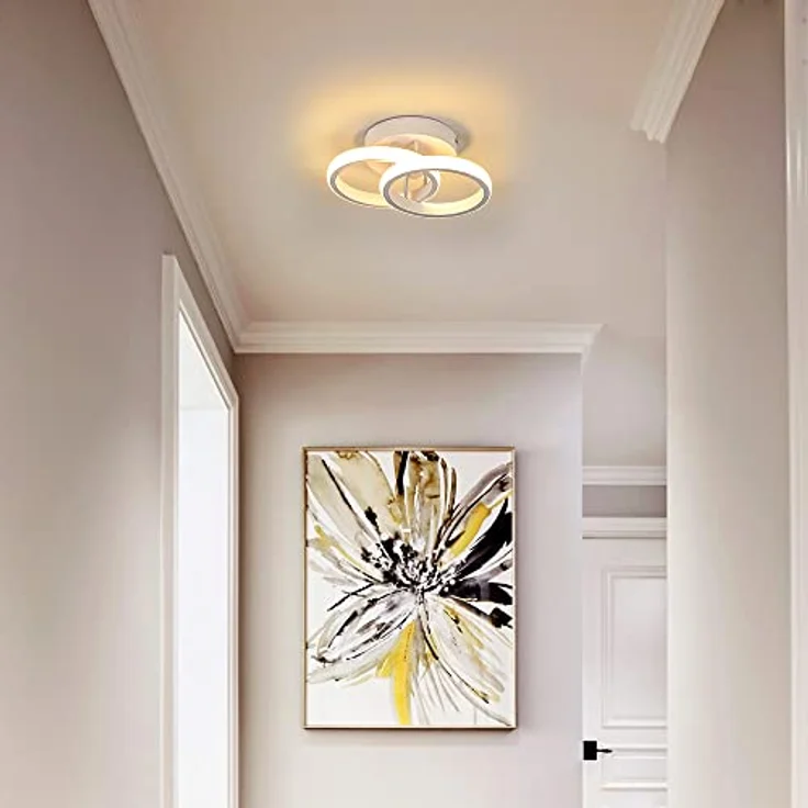 Goeco LED Deckenleuchte 2 Birnen, Runde Design, 3000K, 22W, Silikonhülle, LED, Warmweiß, für Wohnzimmer, Schlafzimmer & Küche – Bild 8