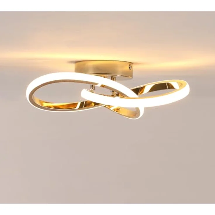 Comely LED Deckenleuchte, 30W 3375LM Moderne Deckenlampe mit Elegantem Blumendesign, Kronleuchter Gold für Wohnzimmer, Schlafzimmer, Esszimmer, Warmweiß 3000K – Bild 10