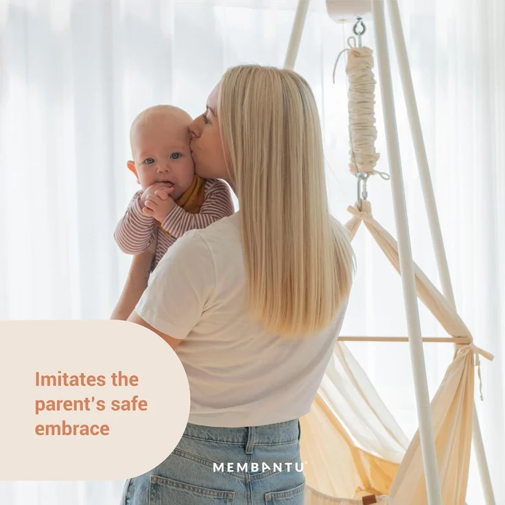 Membantu® Federwiege Premium für Babys (Cozy Cradle) Natur – Bild 3
