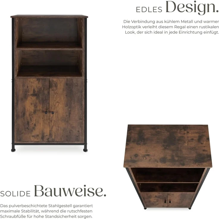 tectake Highboard Doncaster (Highboard, Montagematerial, Montageanleitung), Industrial Style – Bild 3