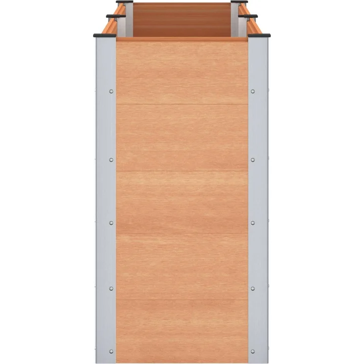 vidaXL Hochbeet Braun 200 x 50 x 91 cm WPC und Aluminium 42039005 – Bild 4