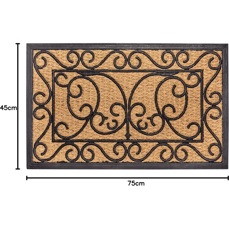 HANSE Home Fußmatte Rechteckig, Türmatte, rechteckig, Höhe: 8 mm, Kokos, Gummi, Schmutzfangmatte, Outdoor, Rutschfest, Innen, Kokosmatte – Bild 3
