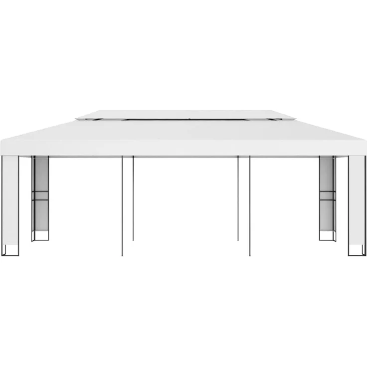 Gartenpavillon, Pavillon mit Doppeldach 3 x 6 m Weiß – Bild 2