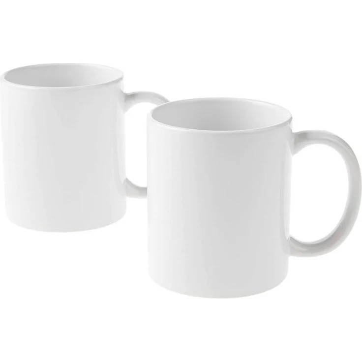 Cricut 2007821 Tassen, 2 x Sublimationsbecher mit Tinte, Weiß, Blanko, 355 ml