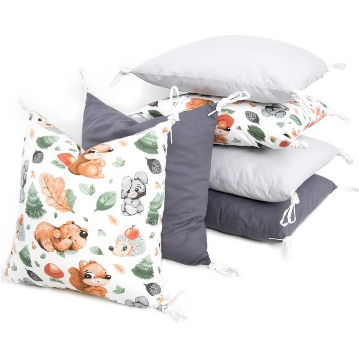 Amilian Bettnestchen 210 cm (6 Polster ca. 35 x 35 cm) Bettumrandung - Umrandungen, (Kissen als Nestchen, Kantenschutz), Umrandungen – Bild 5