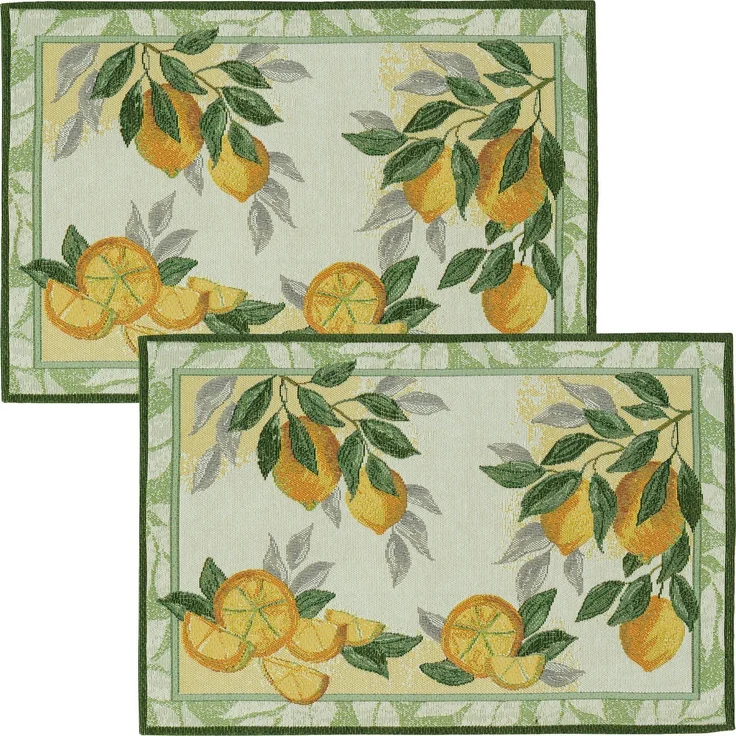 sander table + home Platzset Tischset "Lemon" 2er-Pack, Gobelin Motiv – Bild 1
