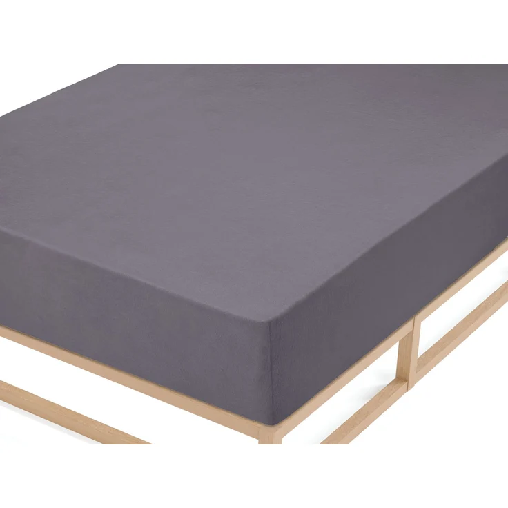 biberna Frottee-Stretch-Spannbetttuch 0012344, silbergrau, 1x 140x200 cm - 160x200 cm – Bild 1