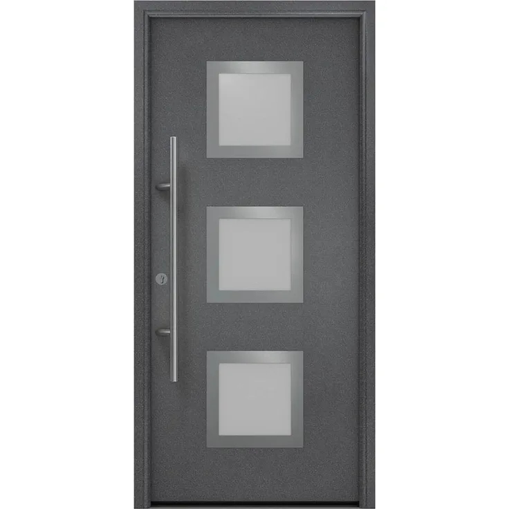 Hörmann Ecostar Haustür "ISOPRO Secur IPS 810S", anthrazit metallic (CH 703), 110 x 210 cm (B x H),DIN Links