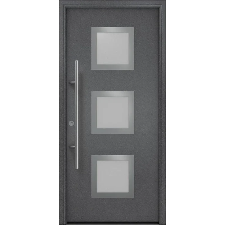 Hörmann Ecostar Haustür "ISOPRO Secur IPS 810S", anthrazit metallic (CH 703), 110 x 210 cm (B x H),DIN Links – Bild 1