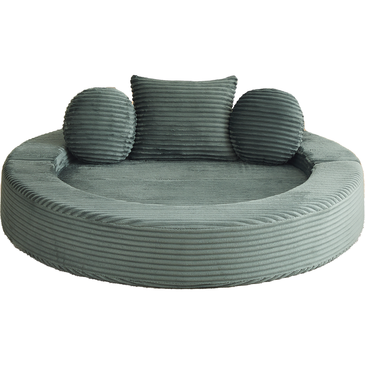 ZUBALIYA SchlafSofa mit USB - Anschluss, mit Schreibtisch, mit Cordbezug, mit Schaumstoffpolsterung, für Wohnzimmer und Apartments – Bild 6