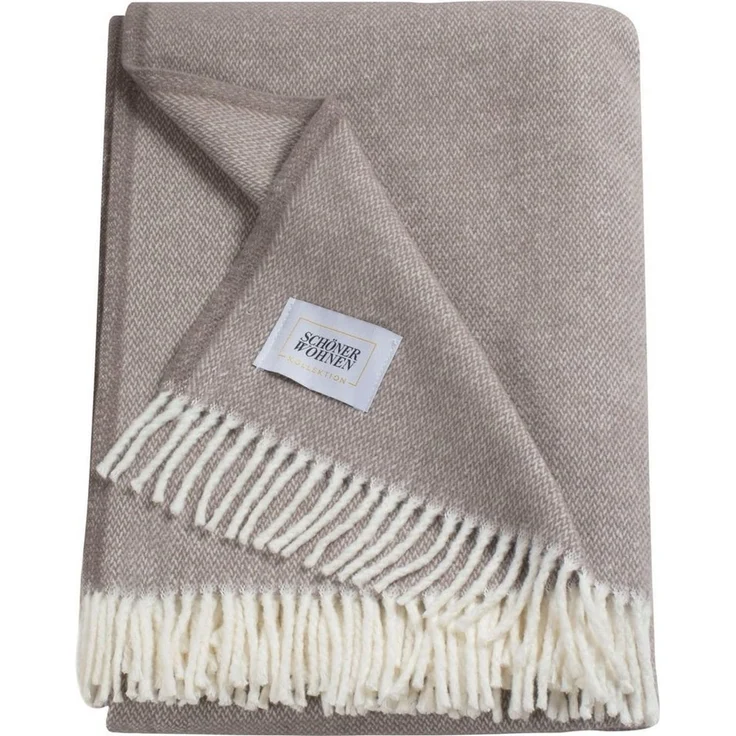 Wohndecke Relax, SCHÖNER WOHNEN-Kollektion, mit Fransen, Kuscheldecke – Bild 1