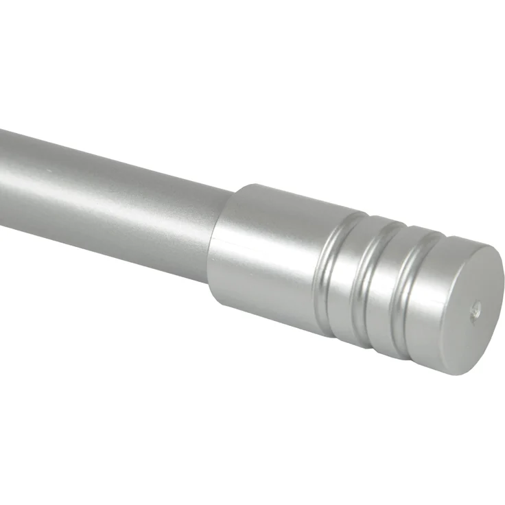 Gardinenstange "Modern" ausziehbar 115 bis 200 cm, Durchmesser 16mm/19mm - Edelstahl - Stil-Garnitur, 1-Lauf Metall Stange – Bild 1