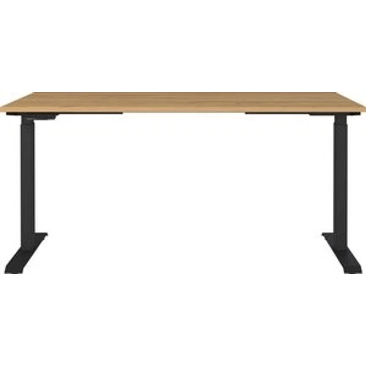 Germania Schreibtisch 7908-582, in Grandson-Eiche-Nb./Schwarz, EL. höhenverstellb, 160 x 120 x 80 cm (BxHxT) – Bild 6