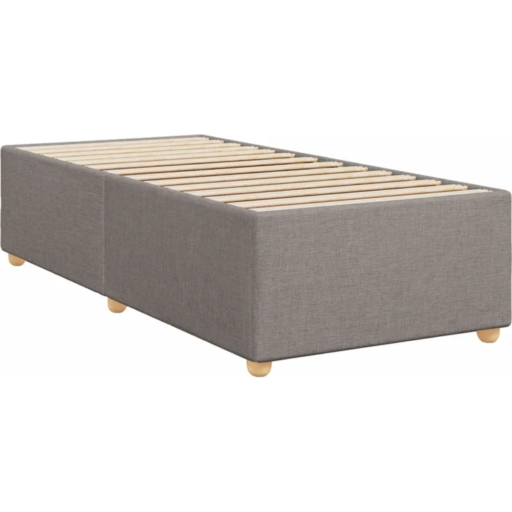 vidaXL Boxspringbett mit Matratze Taupe 90x200 cm Stoff 3288860 – Bild 9