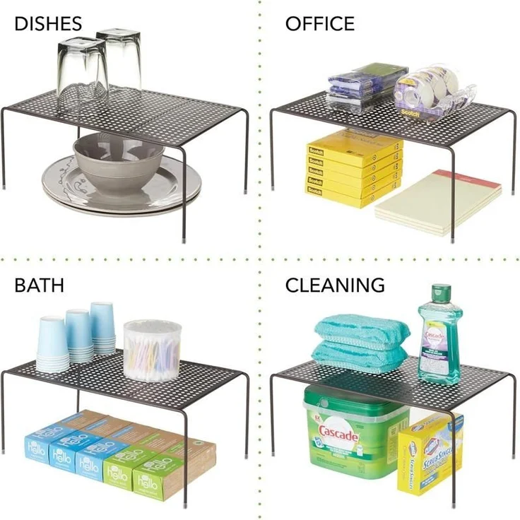mDesign Küchenablage Geschirr Organizer 2er Set Küchenregal 33 x 22,7 x 14,9 cm – Bild 6