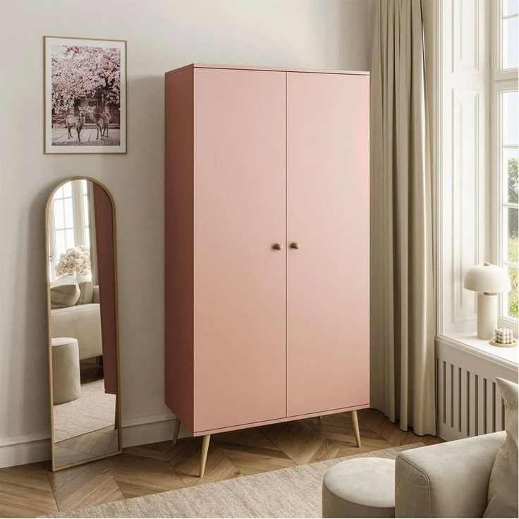 Lookway Kleiderschrank HARMONY zweitüriger Schrank mit Kleiderstange – Bild 5