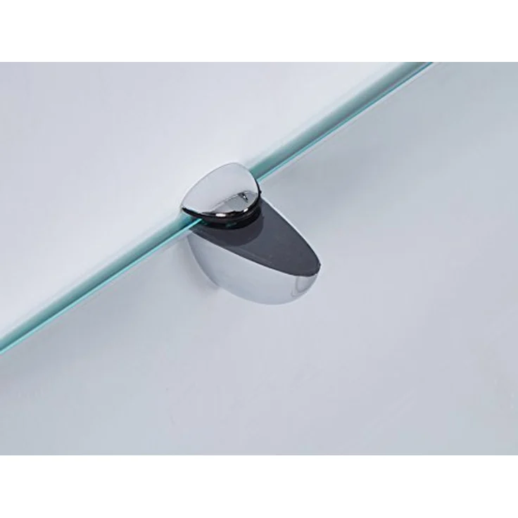 HOOZ Wandregal aus Sicherheitsglas mit Halterung - Klarglas - 100 x 13 x 0,6 cm, 1-tlg, mit geschliffenen Kanten – Bild 6