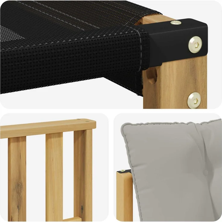 vidaXL Outdoor-Sofagarnitur 8 stk. 7-Sitzer Weiß und Hellgrau 3389593 – Bild 7