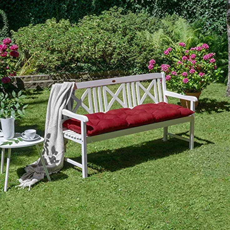 XXXL Bankauflage Flair BK, Rot, 100% Polyester, 50x10x100 cm, UV-beständig, Outdoor-Kissen – Bild 6