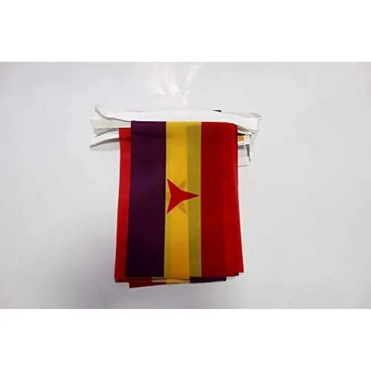 AZ FLAG Wimpelkette Zweite Spanische Republik Internationale 6 m 20 Flaggen