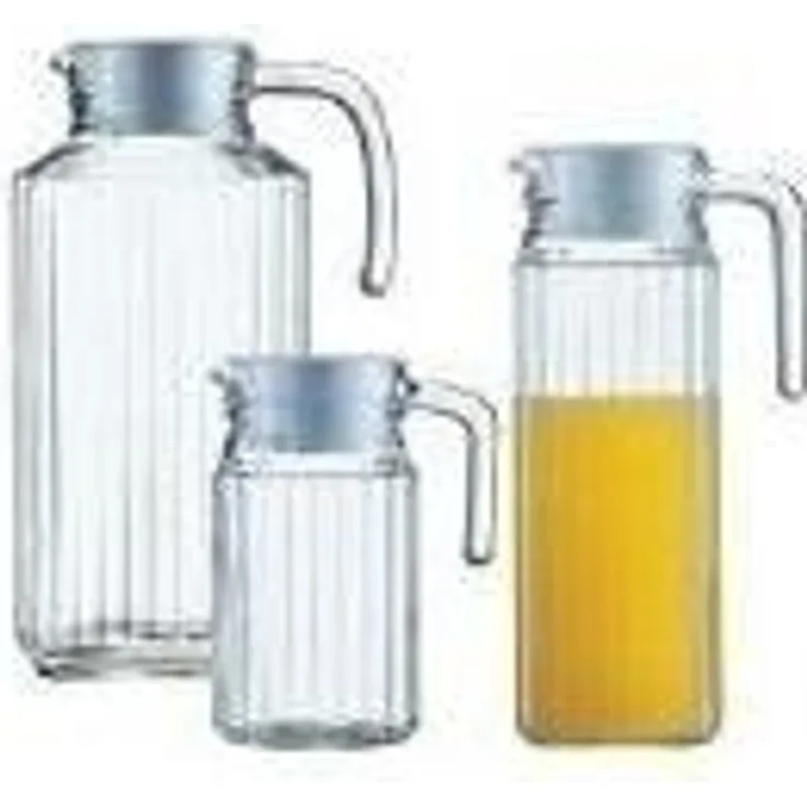 Glaskrug Quadro mit Deckel, 1,7 Liter