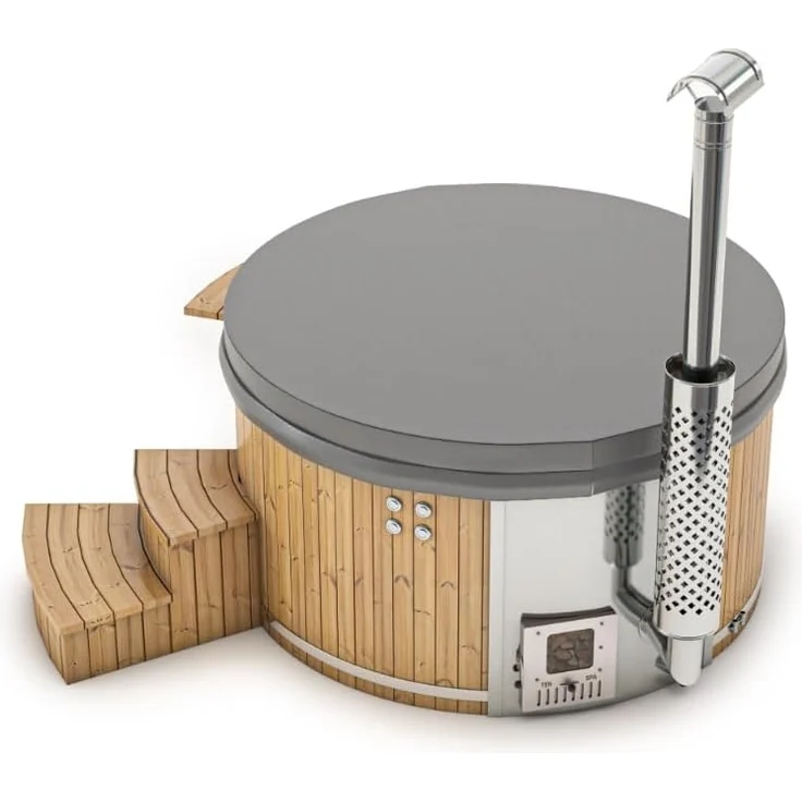 FinnTherm Badefass Stockholm 'Spa Edition' aus Holz – Bild 3