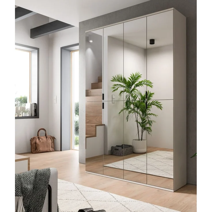 Garderobenschrank mit Spiegel Line-Up in kaschmir 122x193 cm – Bild 4