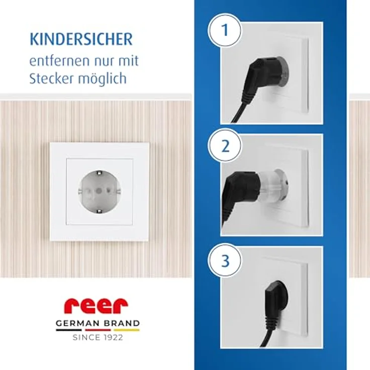 reer Steckdosenkappe, das Original vom Erfinder des Steckdosen-Schutzes, transparent, 20 Stück – Bild 7