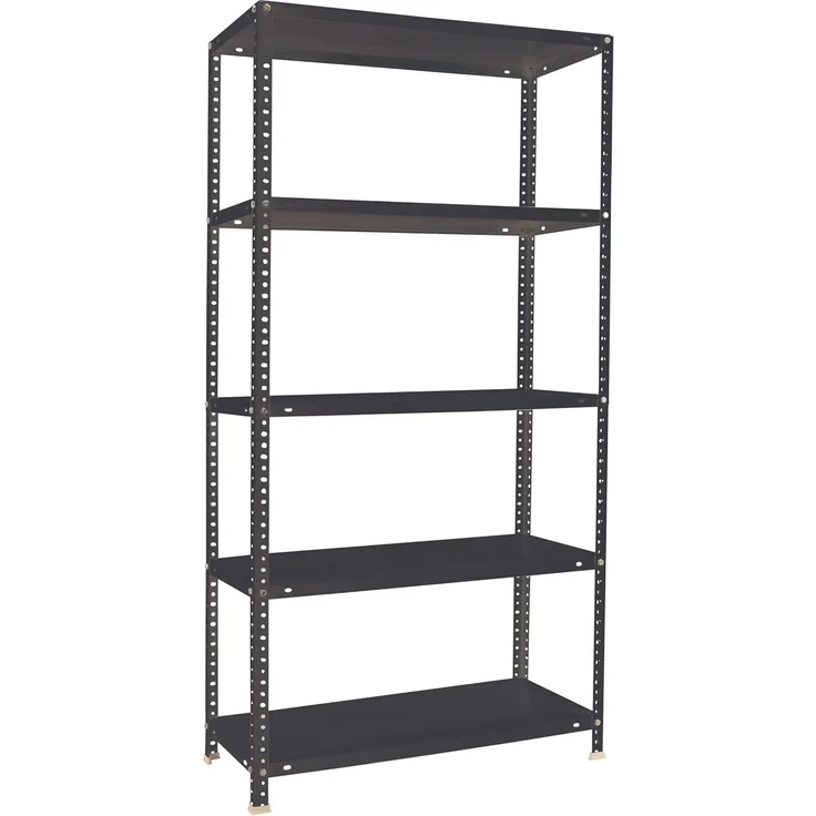 Simon Rack Metallregal, 5 verstellbare Regalböden, 100 kg Biegepunkt, 2000 x 1000 x 400 mm, mit Schrauben, Lagerregal, Anthrazit - Comfort – Bild 1