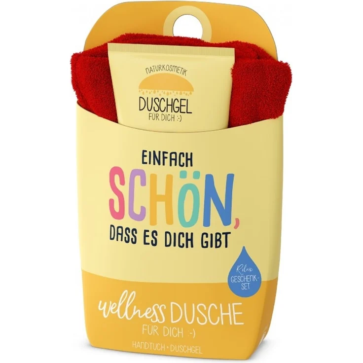 Wellnessdusche Geschenk-Set Duschgel Handtuch la vida Gelb 1082721