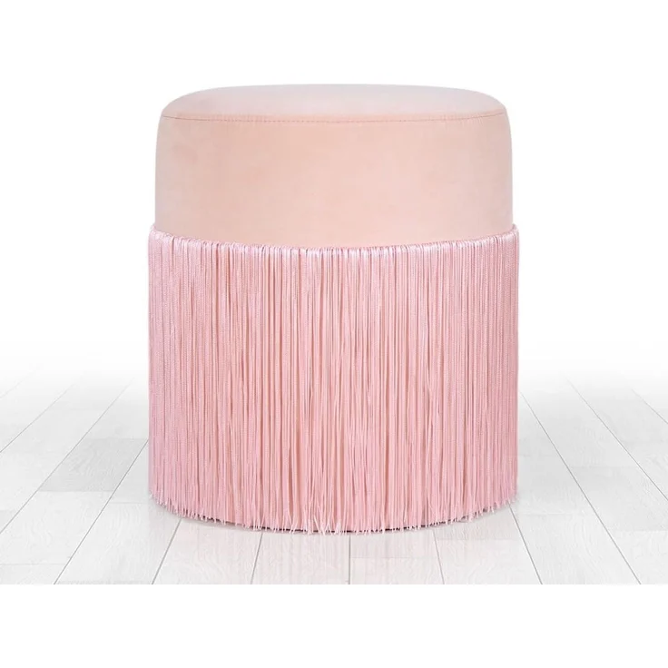 Hanah Home 'Merkur - Pink' Pouffe, Rosa, 45 x 40 x 45 cm – Bild 1