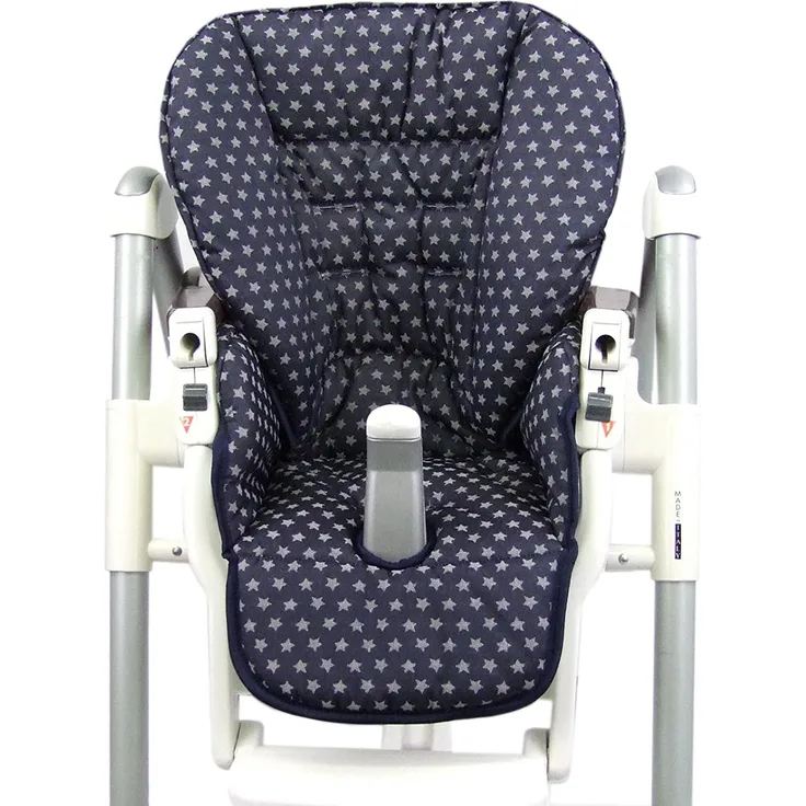 BAMBINIWELT Ersatzbezug Sitzkissen Bezug kompatibel mit Peg Perego Prima Pappa-Diner (Sterne marine)