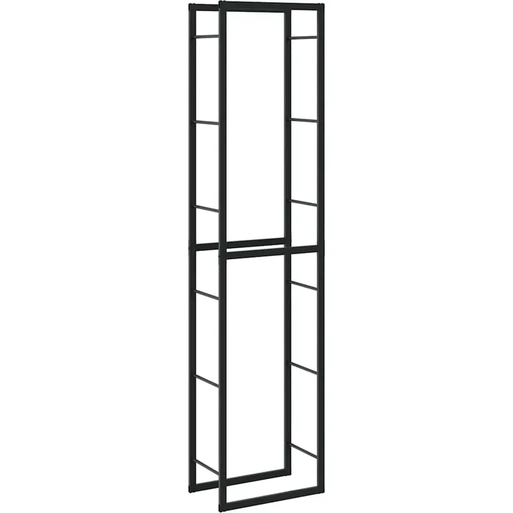 vidaXL Brennholzregal Schwarz 50x30x209 cm Stahl 4018468