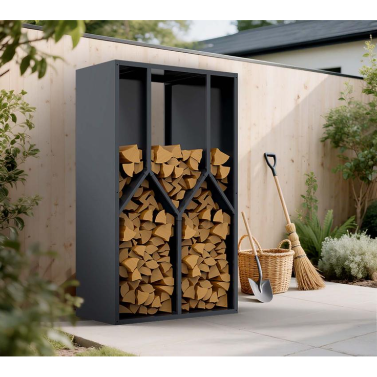 Westmann Castra B | Metall Kaminholzregal innen – Bild 2