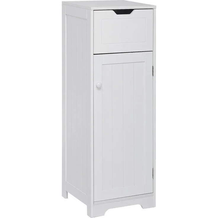 Mondeer Badkommode Badezimmerschrank, Badschrank, 87x32x30cm, weiß – Bild 1