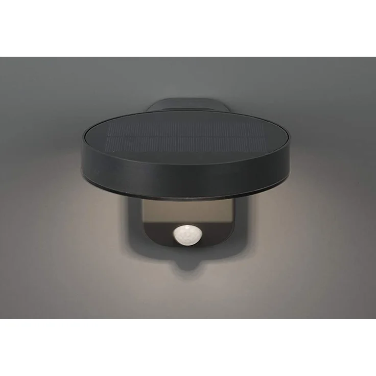 Reality Leuchten LED Solar Außenwandleuchte Posadas R22251142, Kunststoff anthrazit, inkl. 4.5 Watt LED, Bewegungsmelder Wandleuchte – Bild 4