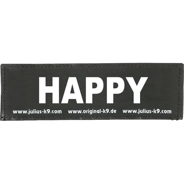 Julius-K9 Hunde-Powergeschirr 2 Klettsticker "Happy"