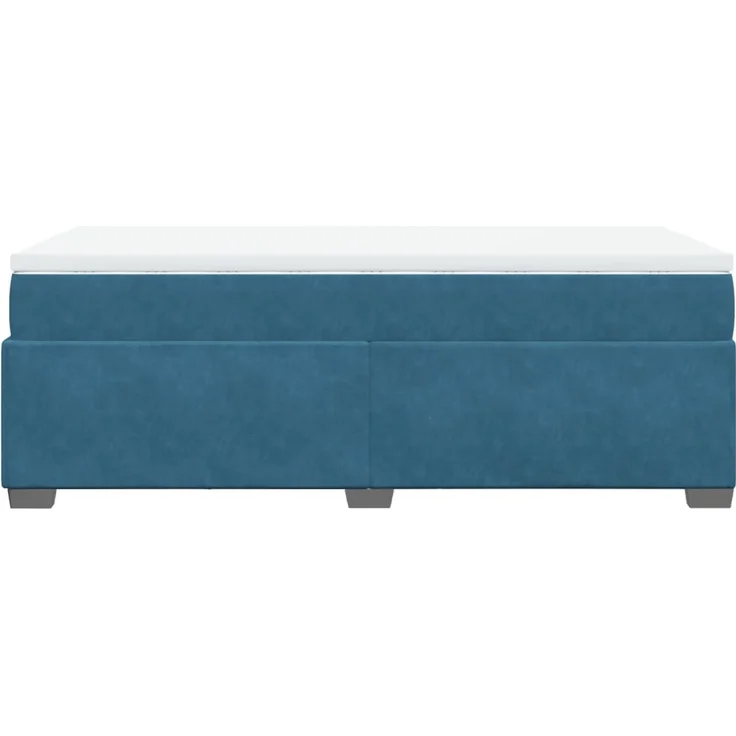 vidaXL Boxspringbett mit Matratze Dunkelblau 90x190 cm Samt 3285255 – Bild 8