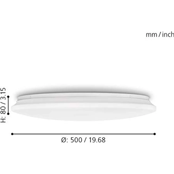 Eglo 75503 Deckenleuchte POGLIOLA weiß H:8 Ø:50cm 3000K – Bild 3