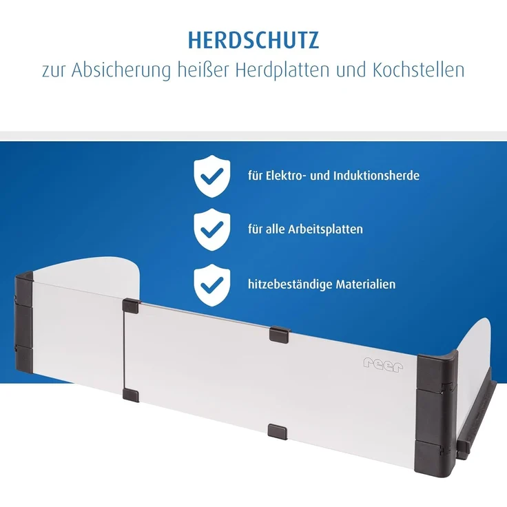 reer Herdschutzgitter Basic, ausziehbar 55-61 cm Silber, 20058 – Bild 3