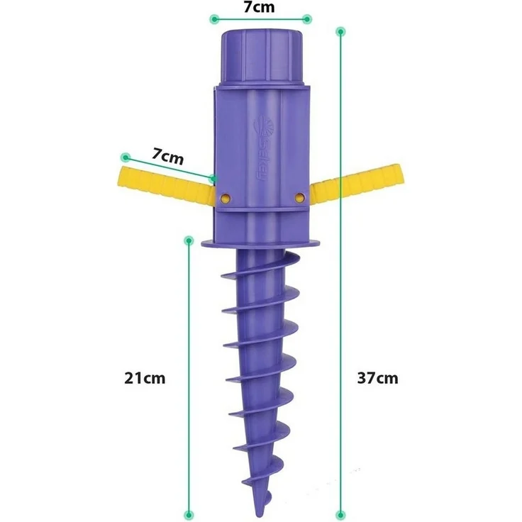 Sekey Schirmhalter Sonnenschirmhalter Bodendübel Einschraubhülse mit Aufhängehaken, für Stöcke bis Ø 32 mm – Bild 2