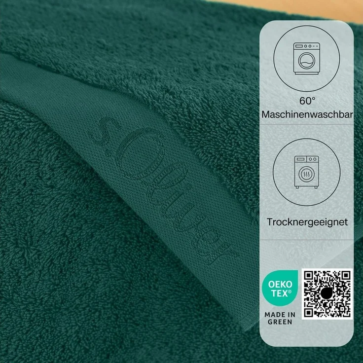 s.Oliver Duschtuch s.Oliver, Premium Qualität, 600 gr/m², auch als Sets erhältlich, Walkfrottier (1-St), große Farbauswahl, auch als Handtuch, Waschhandschuh, Gästetuch – Bild 4