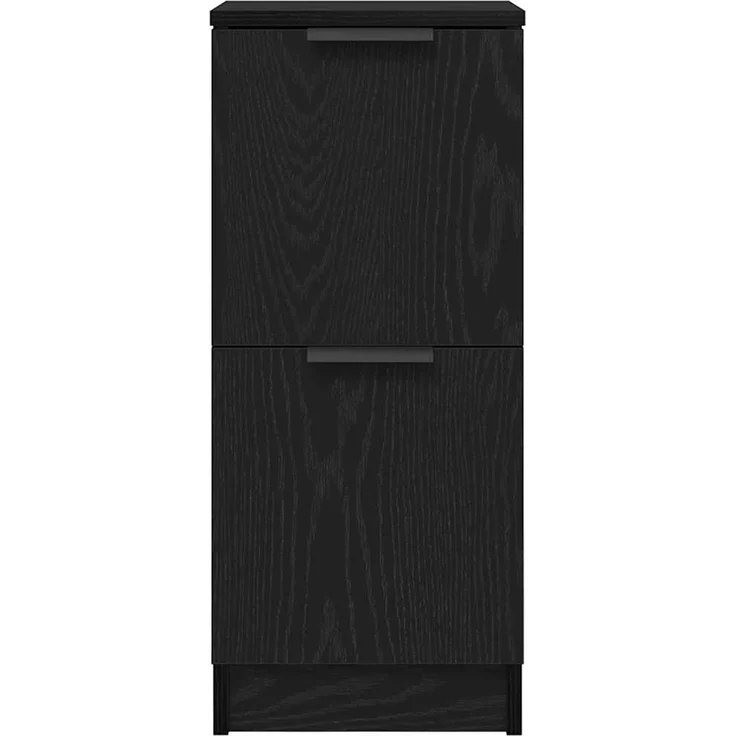 vidaXL Sideboard 2 pcs Schwarz Eichen-Optik 30 x 30 x 70 cm 862099 – Bild 6