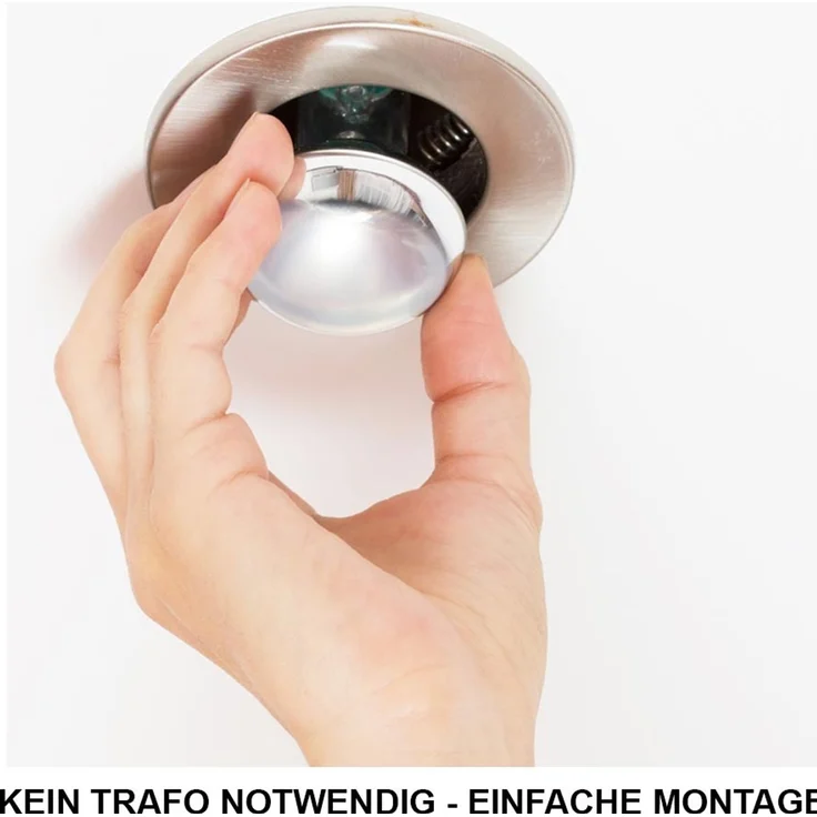 LED Einbauleuchte, rund, chrom, 8,3 cm – Bild 10