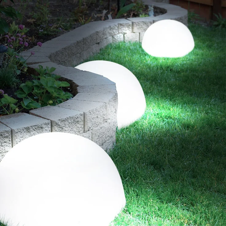 2er Set LED Solar Kugelleuchten, Durchmesser 20 cm, – Bild 5