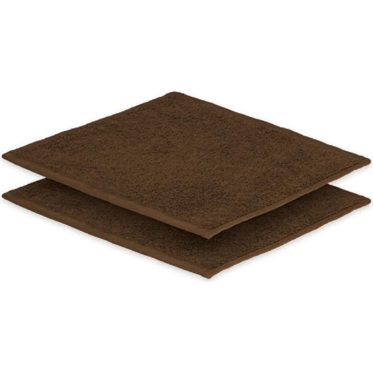 2 x Seiftuch 30 x 30 cm 500g/m² Schokobraun