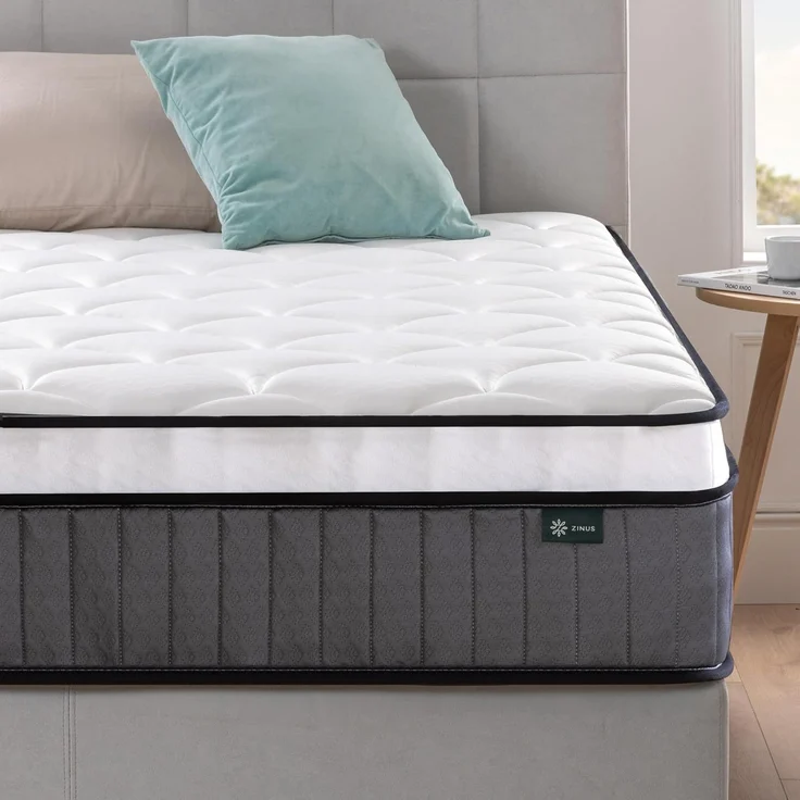 Zinus Hybrid-Matratze, Memory Foam, Weiß, Doppelbett – Bild 1